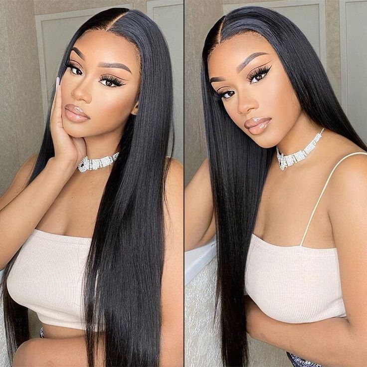 Arabella 6x5 invisible knots Glueless Silky Straight Wig Pre-cut Lace Natural Black Beginner Friendly