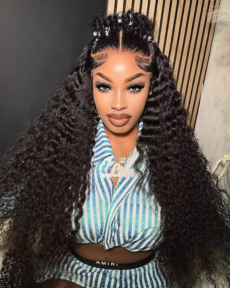 Arabella 360 Full Lace Glueless Jerry Curly Wig Invisi Drawstring Natural Black Pull & Go