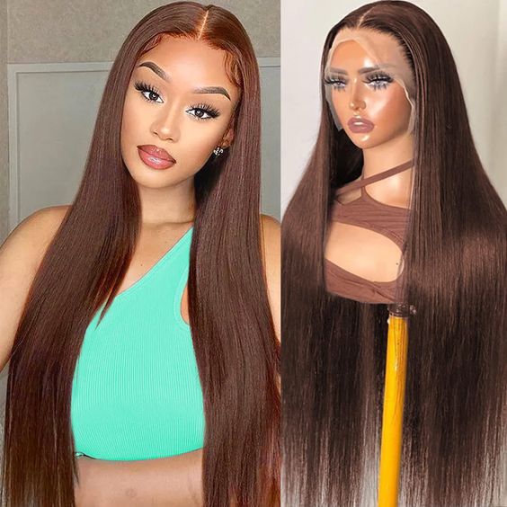 Arabella 6x5/13x4 Lace Glueless Chocolate Brown Straight Wig Pre-cut Lace Beginner Friendly