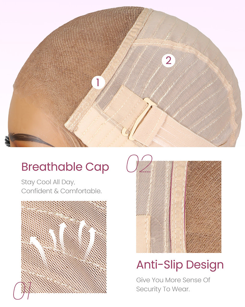 Arabella 6x5 invisible knots Glueless 613 Blonde Silky Straight Bob Wig Pre-cut Lace Beginner Friendly