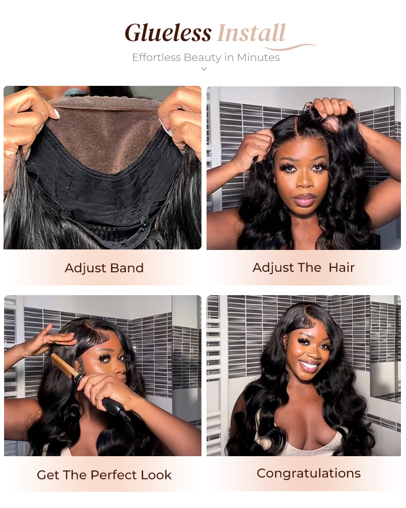 【$299 = 2 WIGS】Arabella 6x5 Invisible Knots Glueless Balayage Highlight Body Wave Wig Invisible Knots Realistic Hairline