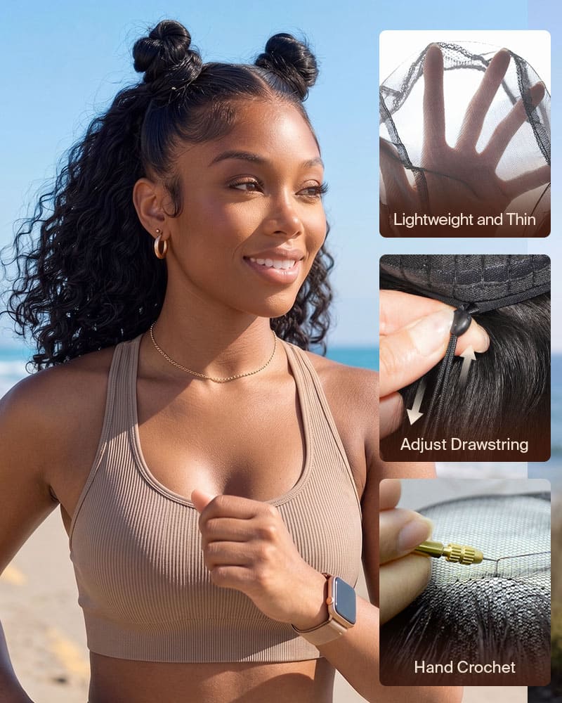 【BOGO】Arabella 13x5 Lace Glueless Water Wave Bob Wig With Pre-Cut Lace Invisible Knots Natural Black Virgin Hair Wig