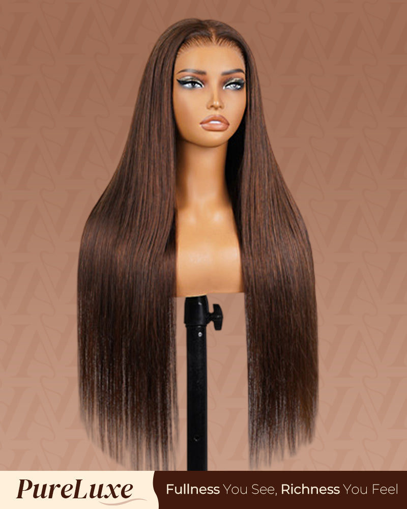 Arabella 13x6 Three-Go™ Chocolate Brown Glueless Wig Body Wave With Drawstring 100% Human Hair Wig