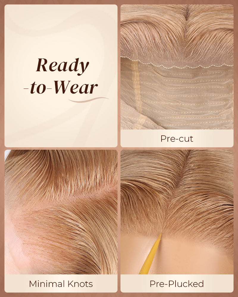 【$299 = 2 WIGS】Arabella 13x6 Three-Go™ Milk Tea Brown Glueless Wig Silky Straight With Drawstring 100% Human Hair Wig
