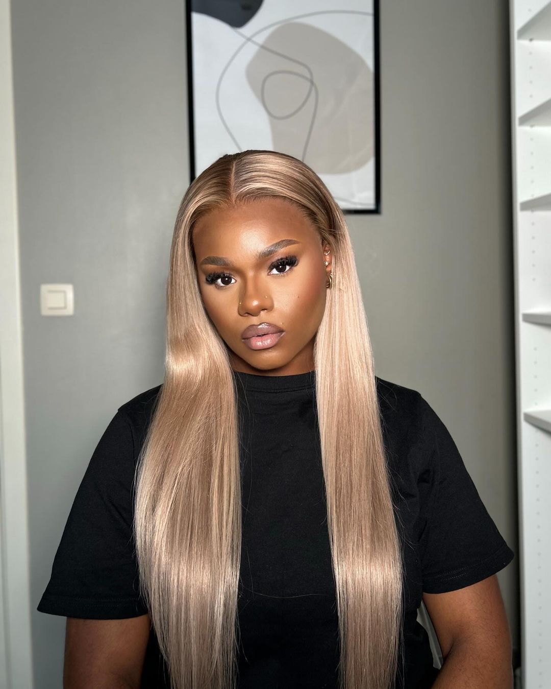 Arabella 13x6 Pre-All Glueless Ash Blonde Ombre Loose Body Wave/Silky Straight Wig Invisible Knots Realistic Hairline Straight
