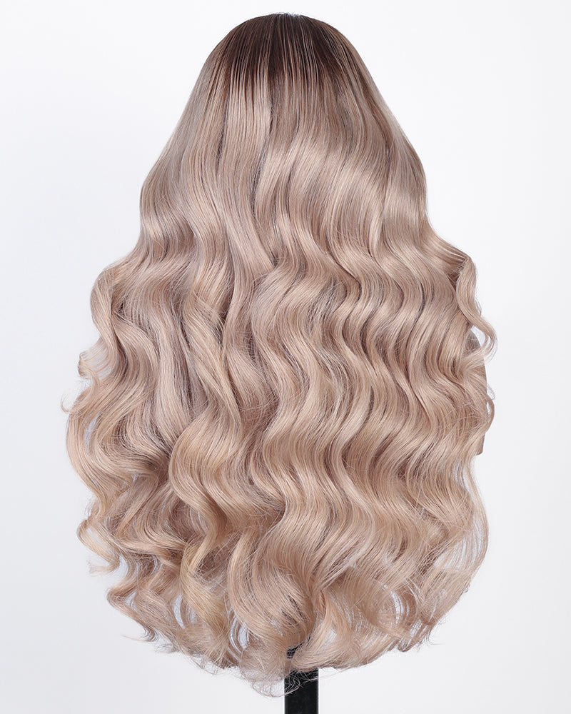 【$299 = 2 WIGS】Arabella 13x6 Three-Go™ Ash Blonde Ombre Glueless Wig Loose Body Wave With Drawstring 100% Human Hair Wig