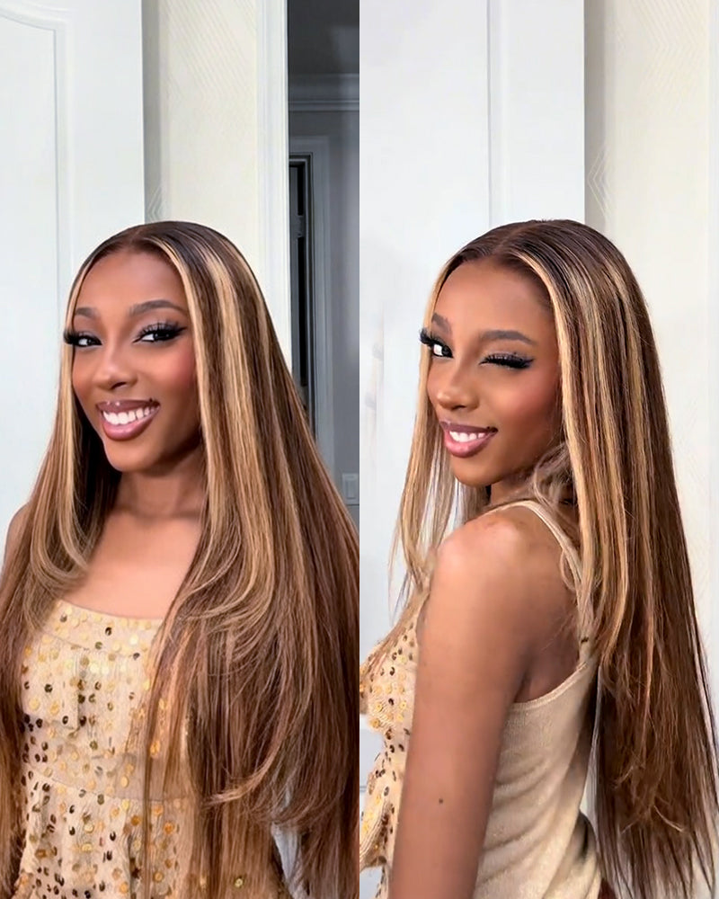 Beginner-friendly ombre glueless wig, wear and go, 13x6 lace front, human hair | Arabella Hair
