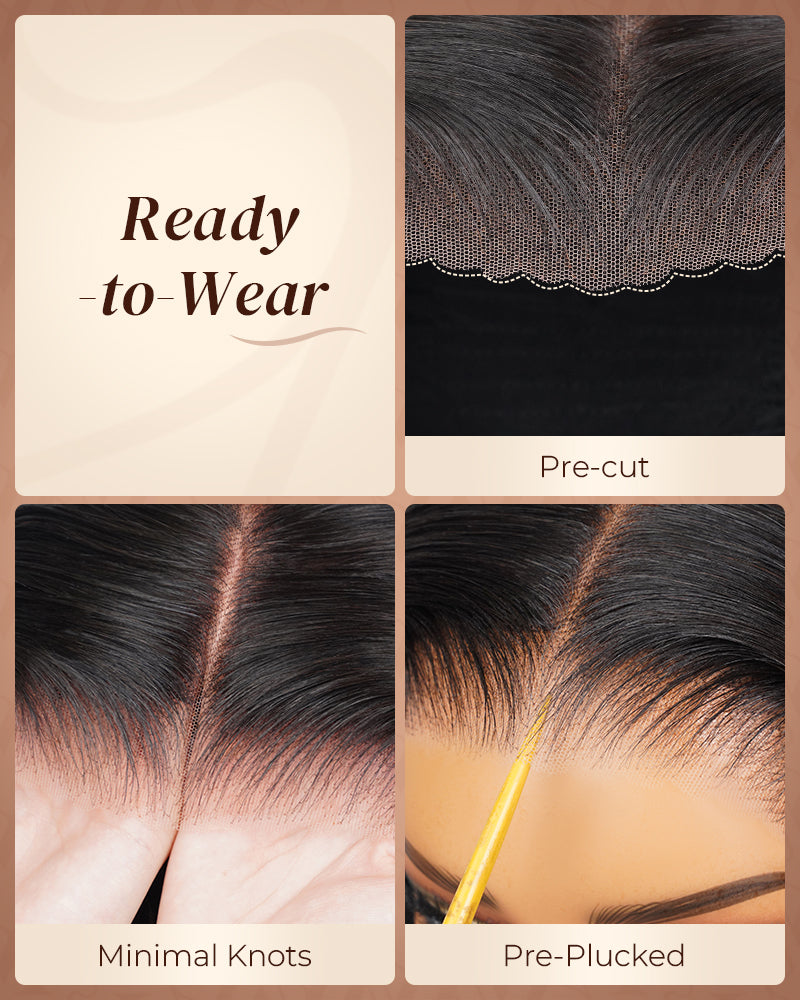 Arabella 13x6 Three-Go™ Dark Plum Glueless Wig Body Wave With Drawstring 100% Human Hair Wig