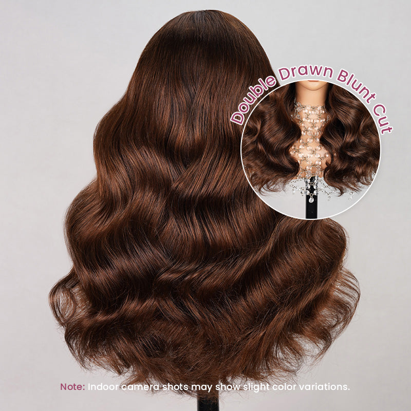 Arabella 6x5 invisible knots Glueless Chocolate Brown Wig Loose Body Wave Wig Pre-cut Lace Beginner Friendly