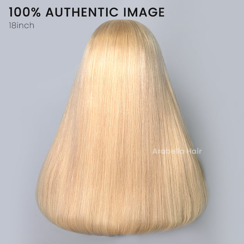 Arabella 6x5 invisible knots Glueless 613 Blonde Silky Straight Bob Wig Pre-cut Lace Beginner Friendly