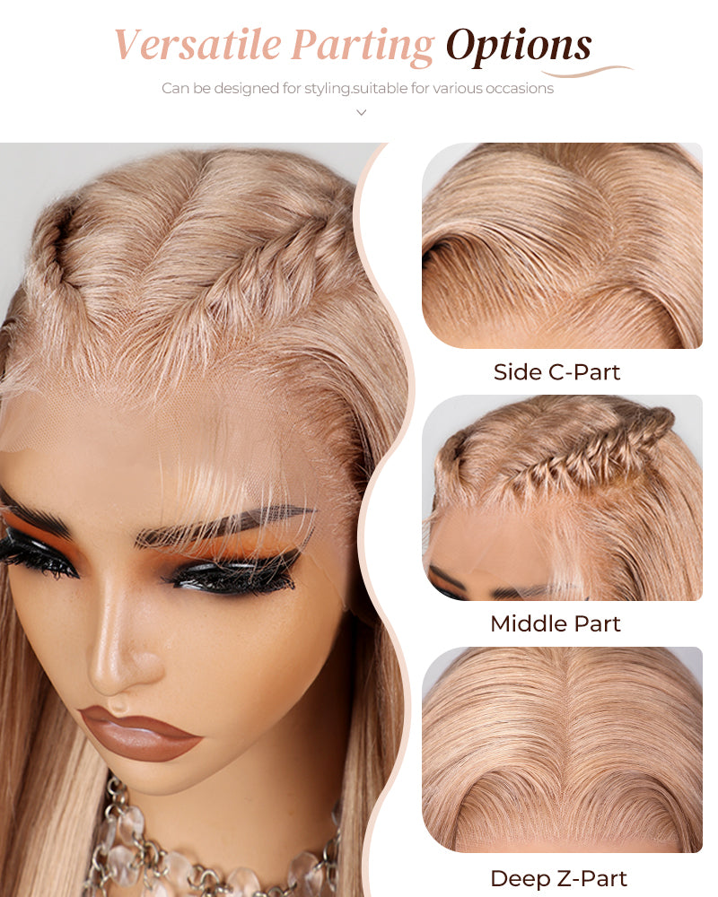 Arabella 6x5/13x4 Lace Glueless Milk Tea Brown Straight Wig Pre-cut Lace Beginner Friendly