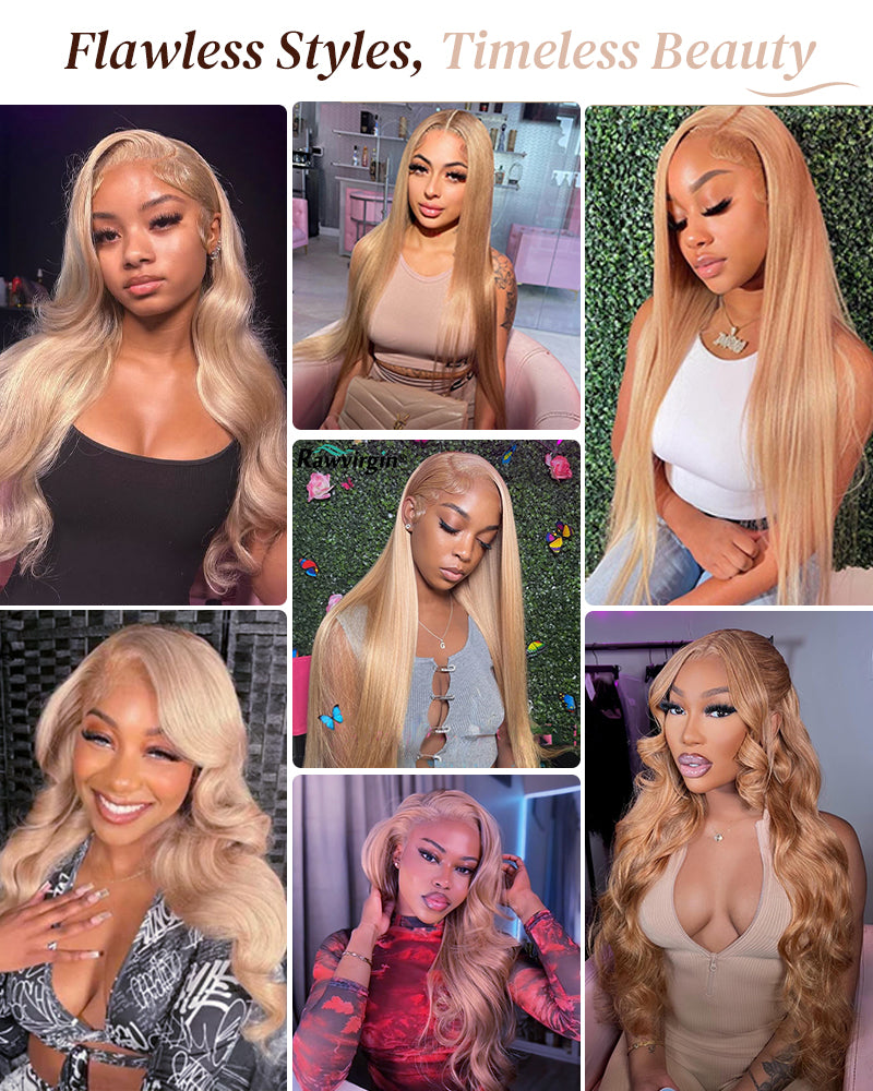 Arabella 6x5/13x4 Lace Glueless Milk Tea Brown Straight Wig Pre-cut Lace Beginner Friendly