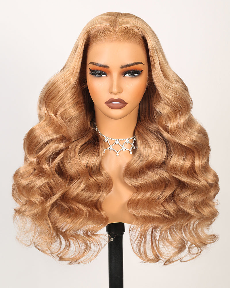 Arabella 13x6 Three-Go™ Milk Tea Brown Glueless Wig Silky Straight With Drawstring 100% Human Hair Wig Loose Body Wave