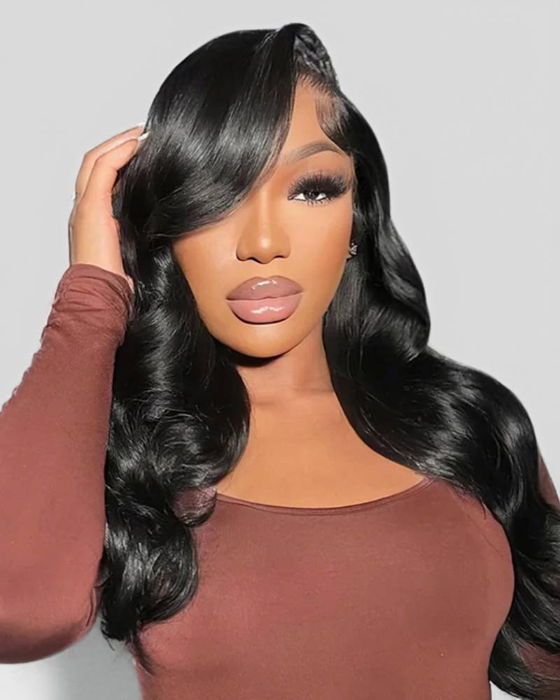 Arabella 6x5/13x4 Lace Glueless Loose Body Wave Wig Pre-cut Lace Natural Black Beginner Friendly