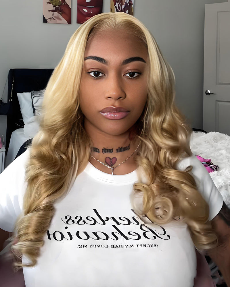 blonde wig with curls for women low price lace front wigs