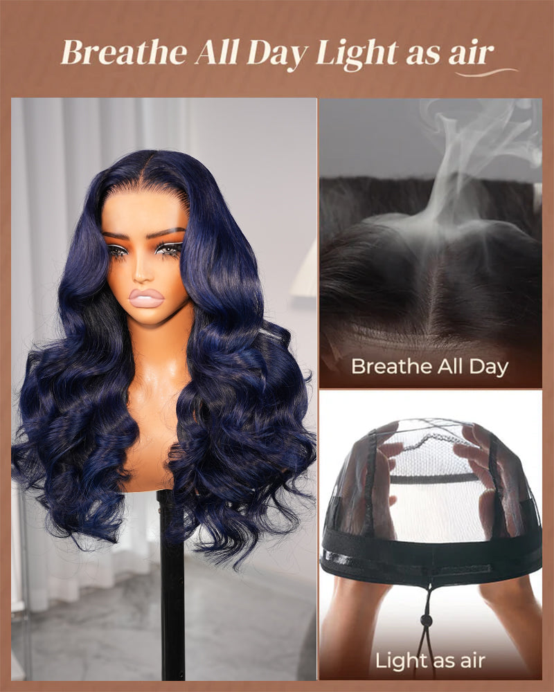 Breathable wig cap interior, 13x6 glueless lace front human hair | Arabella Hair