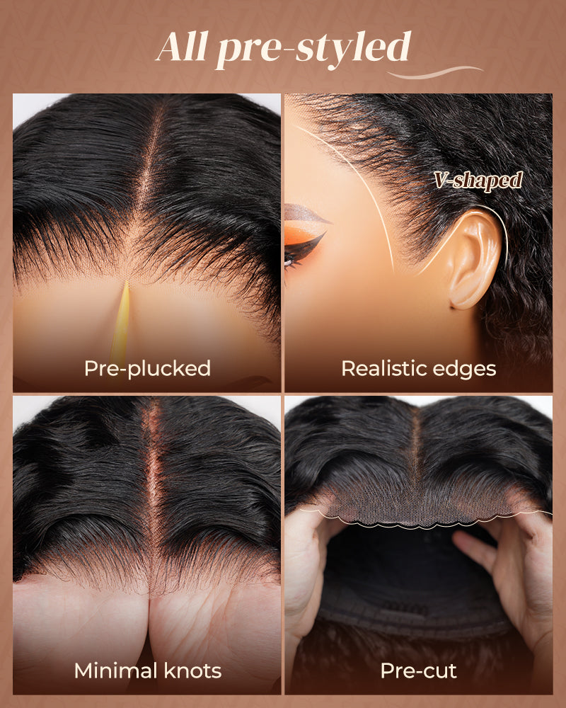 Arabella 13x6 Three-Go™ Glueless Wig Yaki Straight Natural Black With Drawstring