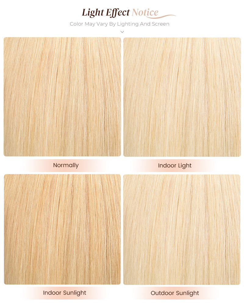 Arabella 6x5 Invisible Knots Glueless & 13x4 Frontal Lace Straight Bob Wig Pre-cut Lace 613 Blonde Beginner Friendly