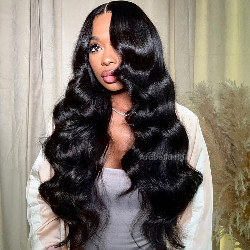 Arabella 6x5/13x4 Lace Glueless Body Wave Wig Pre-cut Lace Natural Black Beginner Friendly
