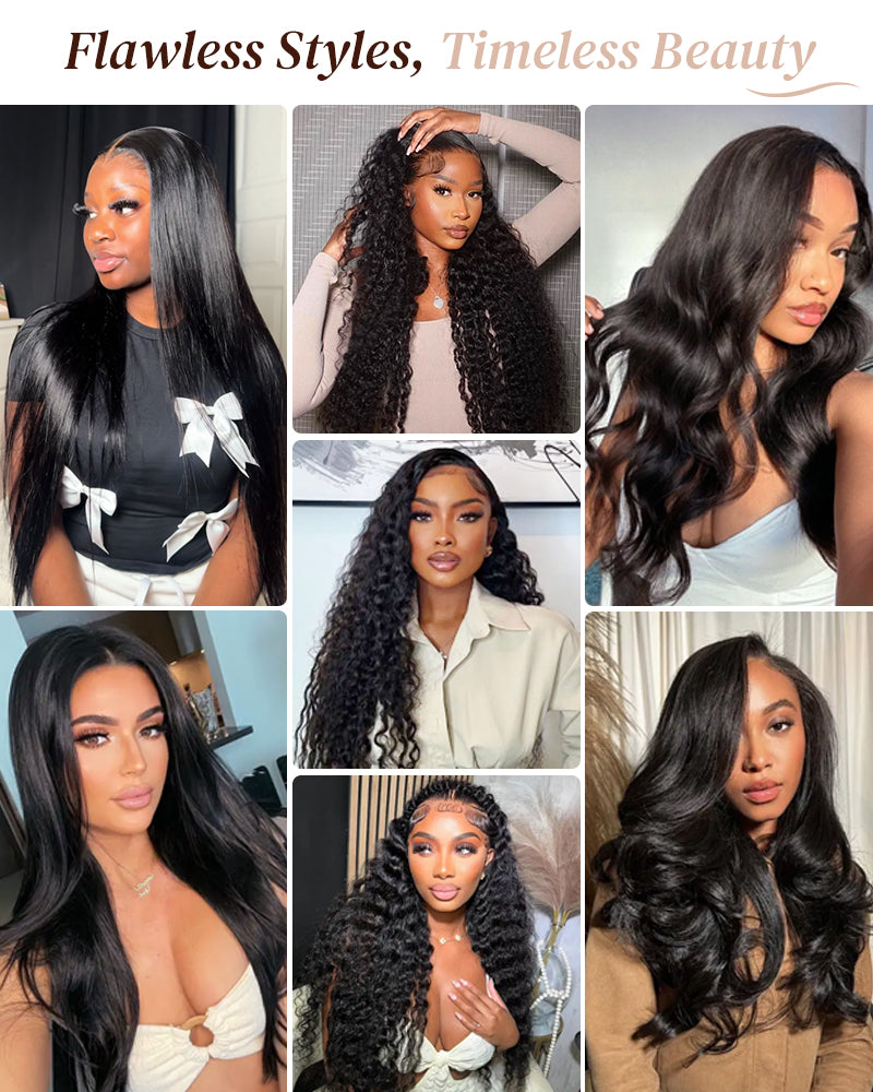 black human hair lace wig, free part, style straight or curly for versatile looks
