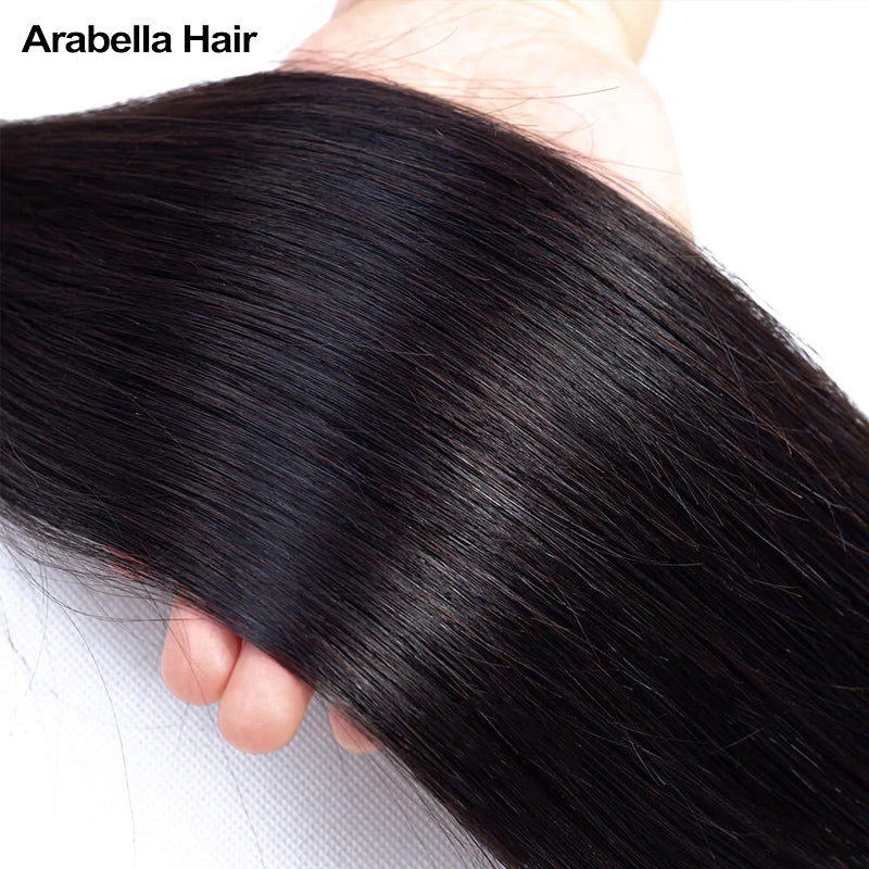 Human hair wig {15A 3Pcs} Double Drawn Straight Full End Unprocessed Natural Black 3 Bundles/pack Human Hair Extensions - arabellahair.com