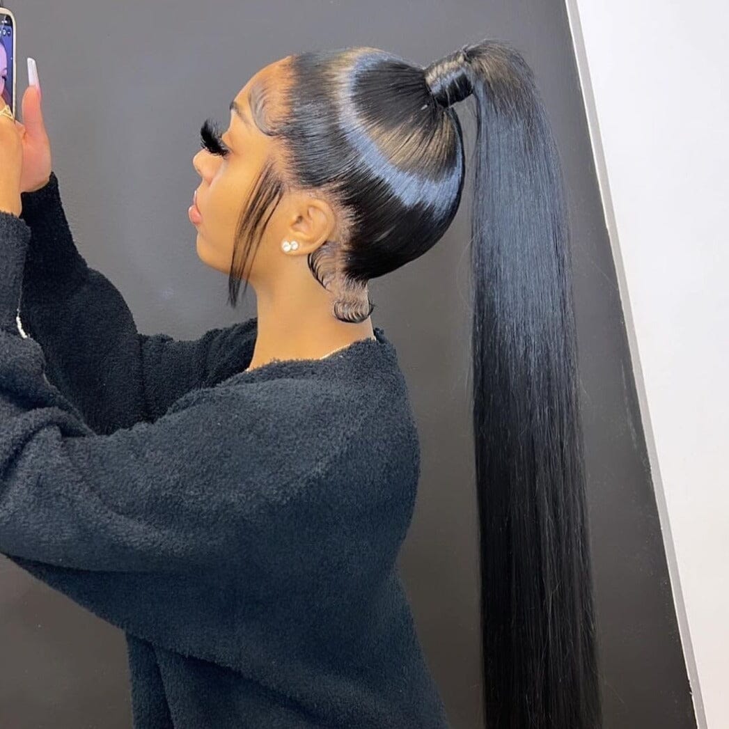 Arabella Upgrade 360 Full Lace Glueless Silky Straight/Body Wave/Jerry Curly Wig Invisi Drawstring Natural Black Pull & Go
