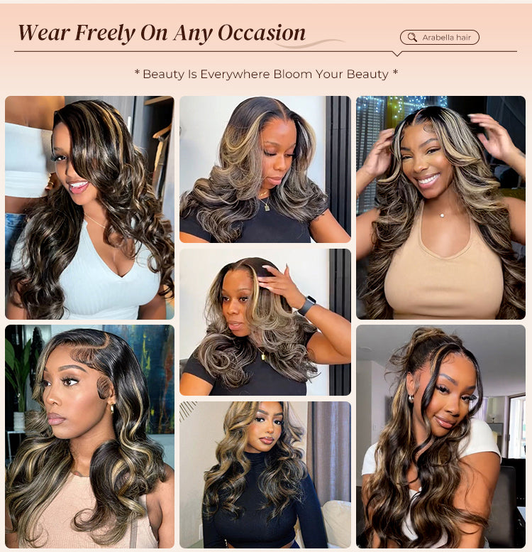 Woman Wearing 134 Balayage Wig on Different Occasion