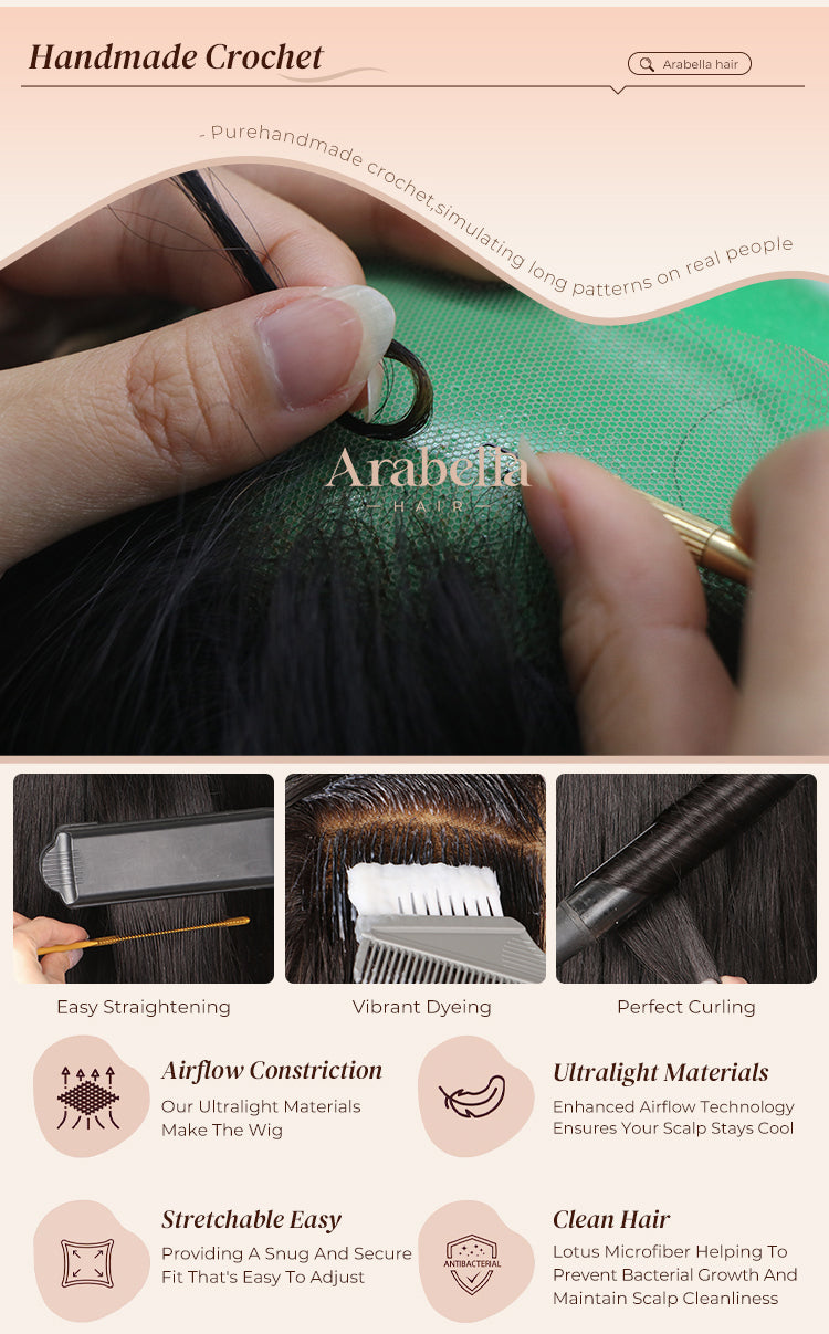 Close-up of Lace and Hair Detail on Wig