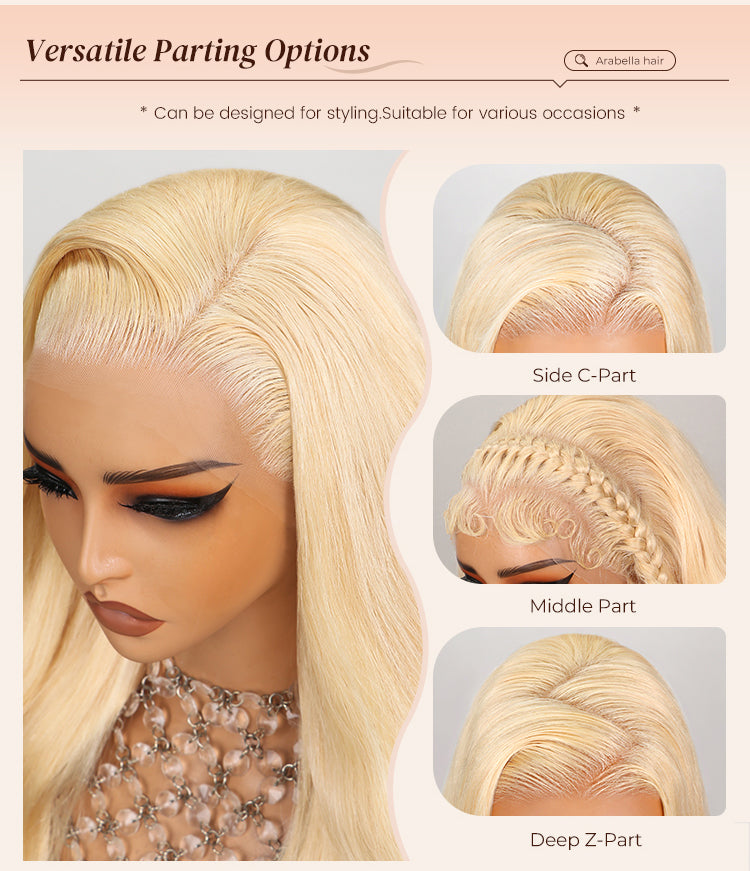 Various Parting Options of Blonde Body Wave Wig