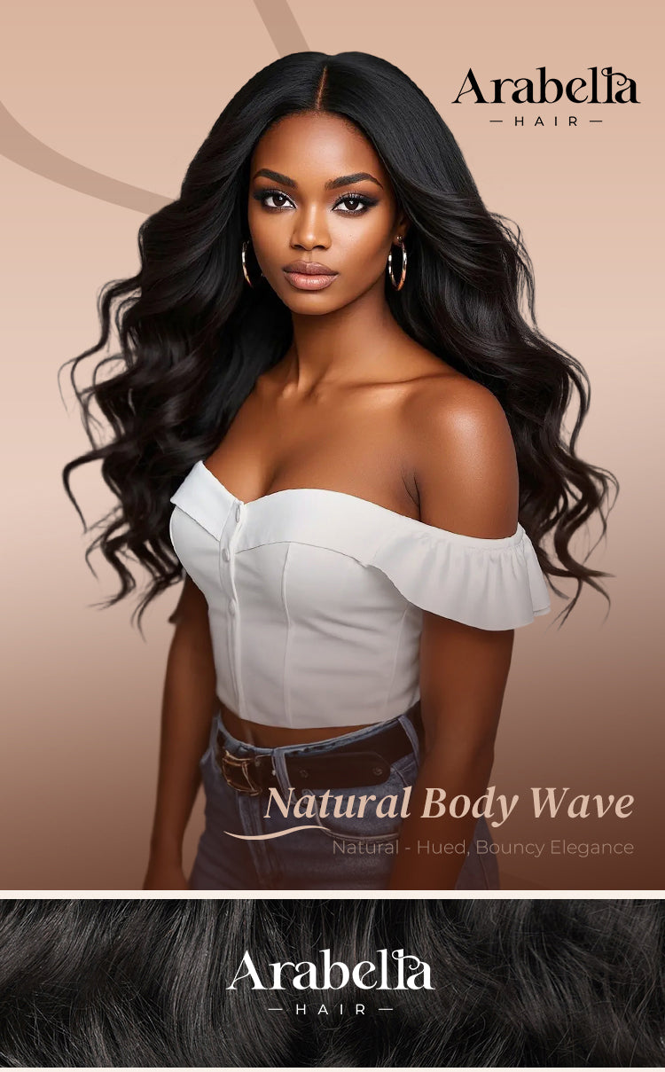 Poster of Black Body Wave Wig on Model