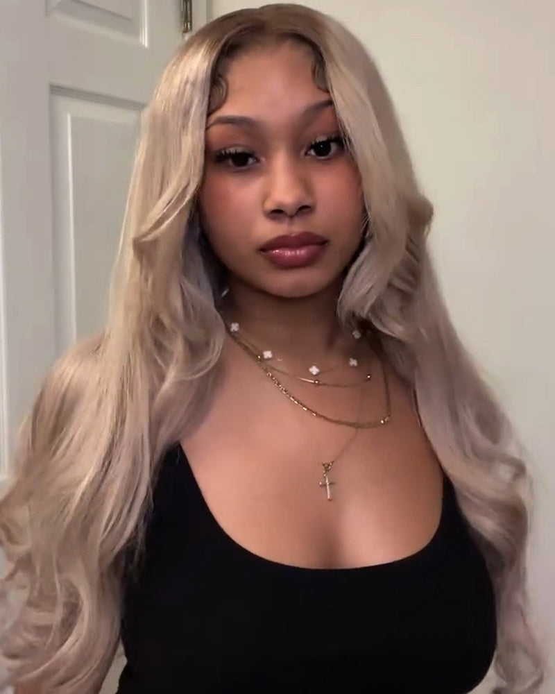 【$299 = 2 WIGS】Arabella 13x6 Three-Go™ Ash Blonde Ombre Glueless Wig Loose Body Wave With Drawstring 100% Human Hair Wig