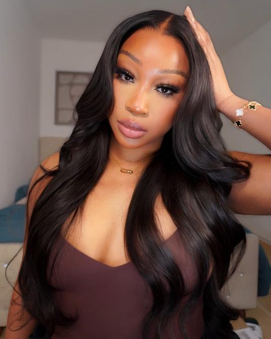 $100-$50 | Arabella 13x6 Pre-Everything Glueless/6x5 Glueless Lace Closure/360 Full Lace Natural black Body Wave Wig
