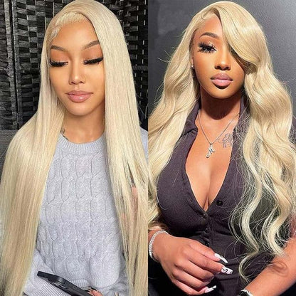 Arabella 【30&quot; Super Sale】 Minimalist Color Series 13x4 Lace Front Pre-Bleached Knots Blonde and Brown Highlight Colored Body Wave/Straight Human Hair Wig