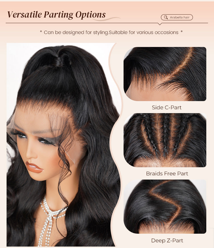 Different Parting Options of 360 Wig