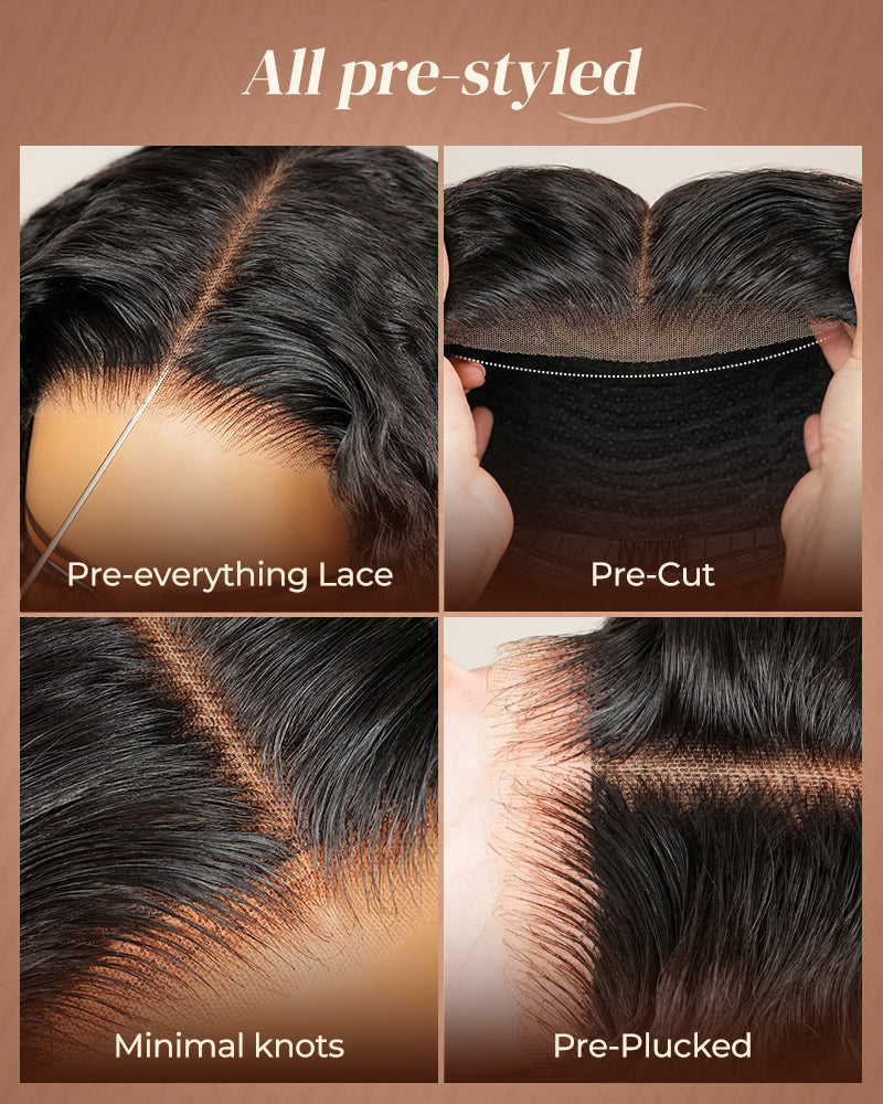 3D Lace Half Wig Water Wave Wig