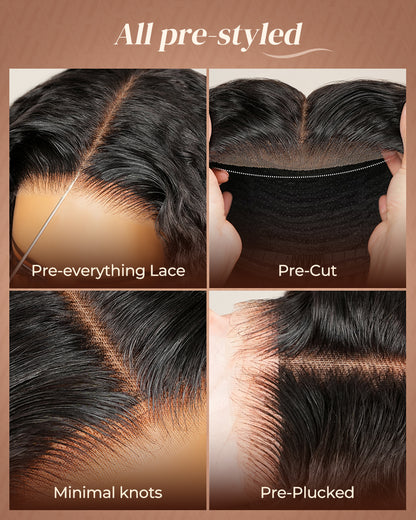 3D Lace Half Wig Water Wave Wig