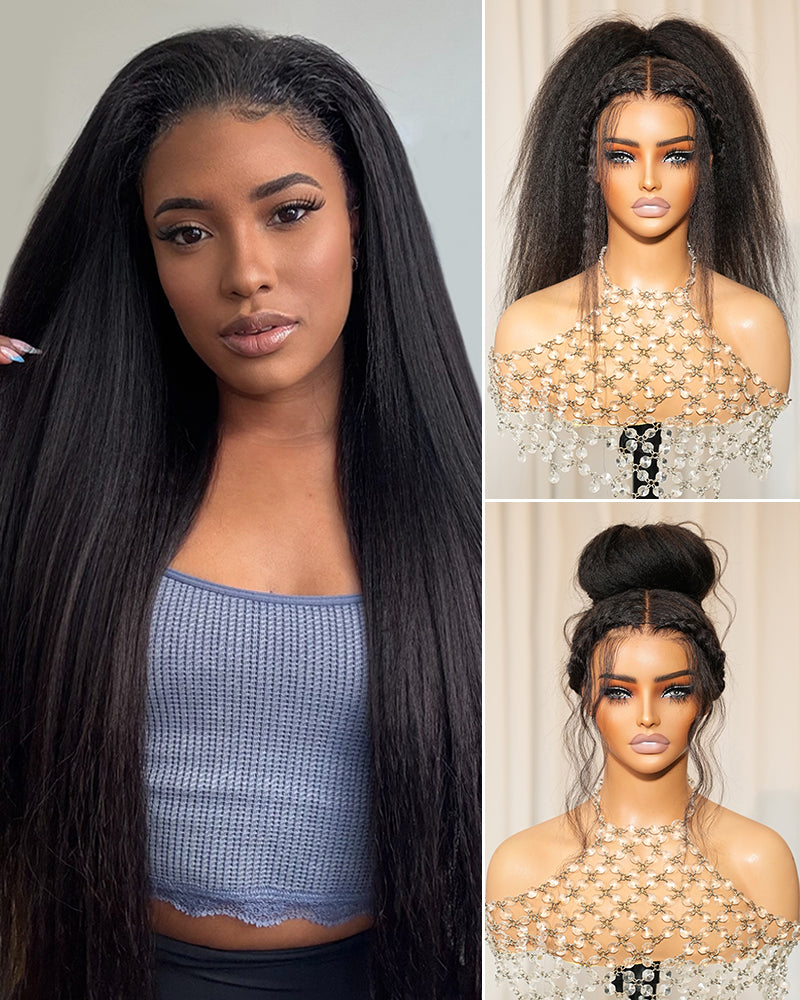 3D Lace Half Wig Yaki