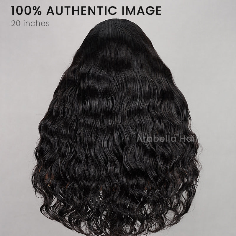 Arabella 6x5 invisible knots Glueless Deep Wave Wig Pre-cut Lace Natural Black Beginner Friendly
