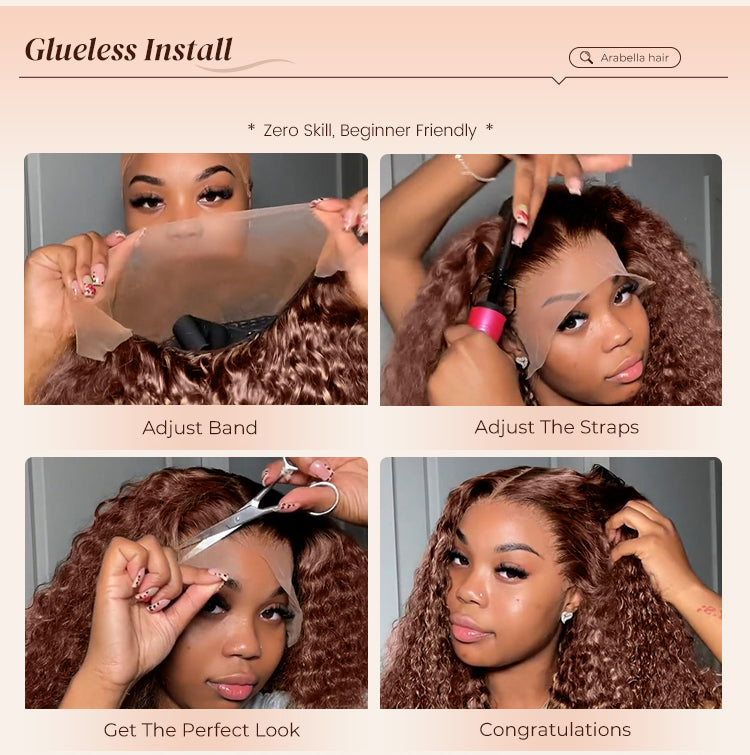 Woman Show How to Wear Arabella Water Wave Wig