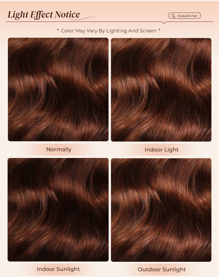Color Shift of Dark Brown Wig Under Different Lighting