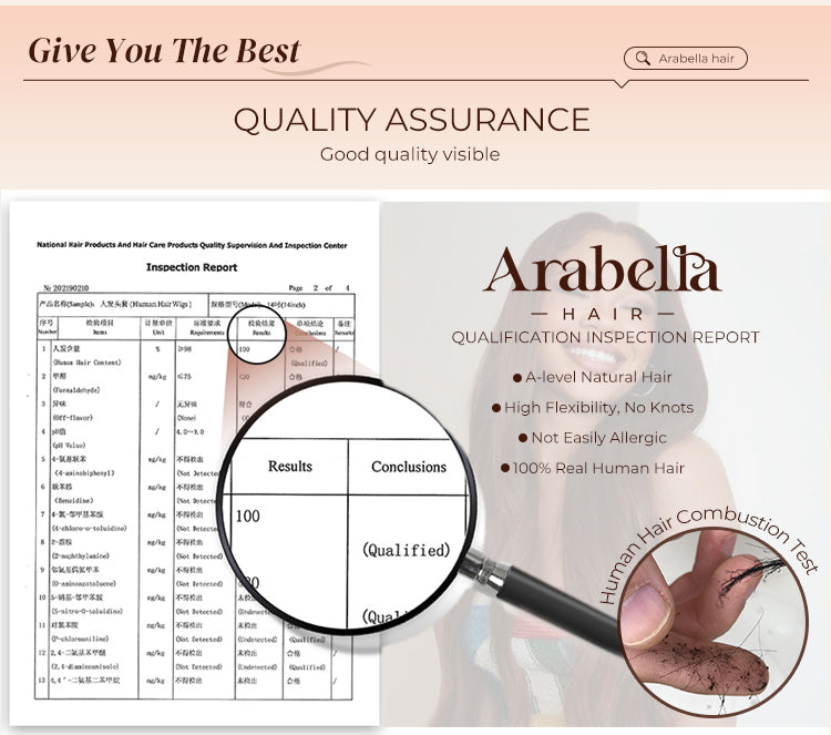 Straight Dark Brown Wig Inspection Report 