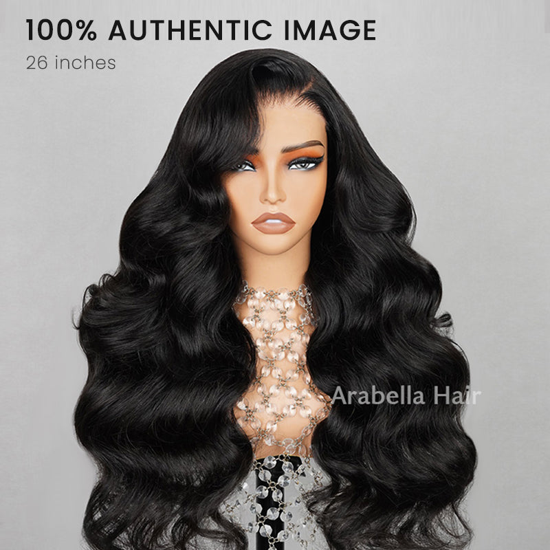 Arabella 6x5/13x4 Lace Glueless Loose Body Wave Wig Pre-cut Lace Natural Black Beginner Friendly