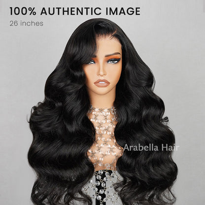 Arabella 6x5/13x4 Lace Glueless Loose Body Wave Wig Pre-cut Lace Natural Black Beginner Friendly