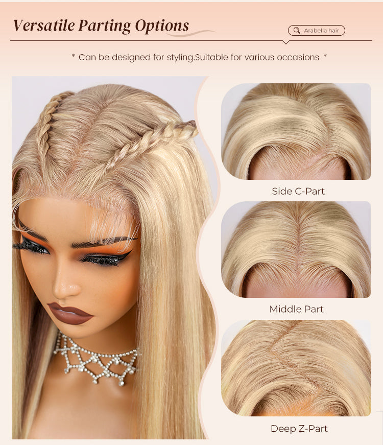 Various Parting Options of Blonde Wig