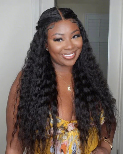 000Arabella 6x5 invisible knots Glueless Bohemian Curl Wig Pre-cut Lace Natural Black Beginner Friendly