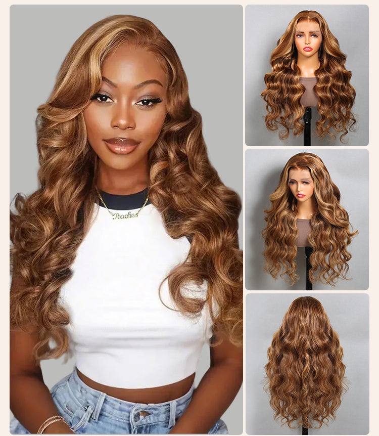 Woman Wearing 134 Human Wig