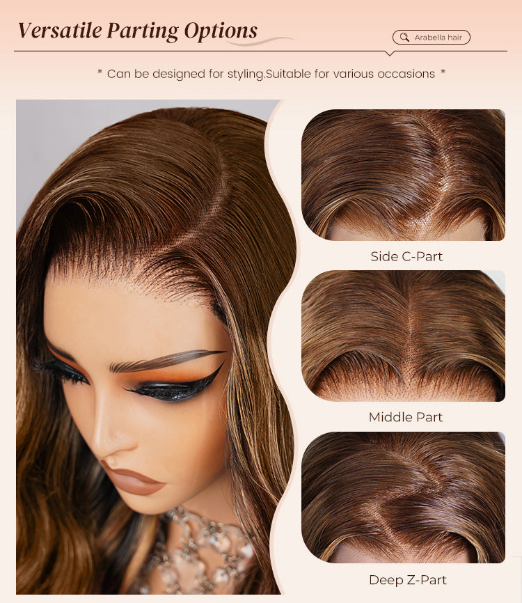 Close-up of Parting Line on 13×4 Lace Wig
