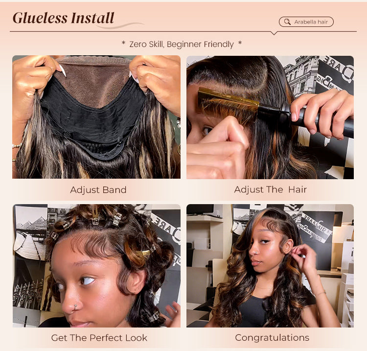 Steps to Install Highlight Wig