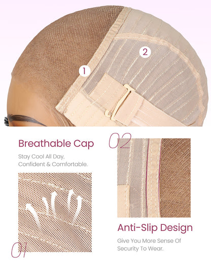 Arabella 6x5 invisible knots Glueless 613 Blonde Silky Straight Bob Wig Pre-cut Lace Beginner Friendly