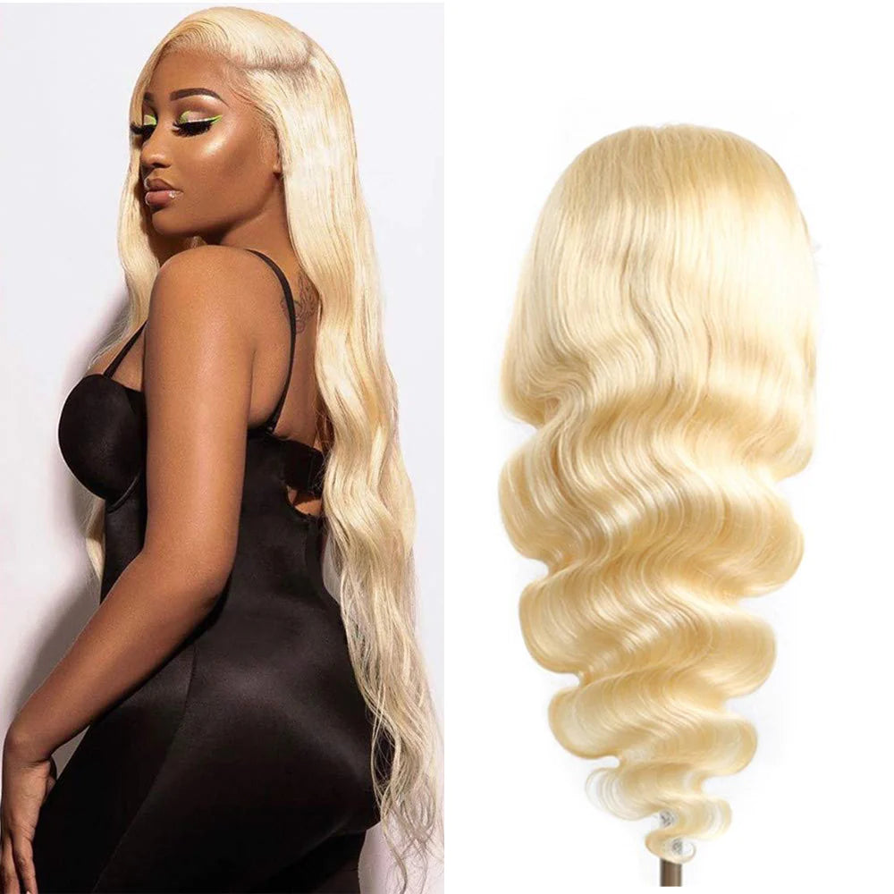 Arabella 【30" Super Sale】 6x5 invisible knots &amp; 13x4 Frontal Lace 613 Blonde Straight Wig Invisible Knots